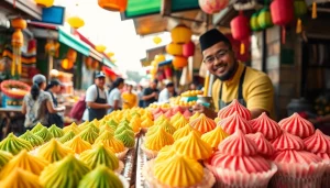 Suletoto manis yang dijual di pasar tradisional yang ramai.