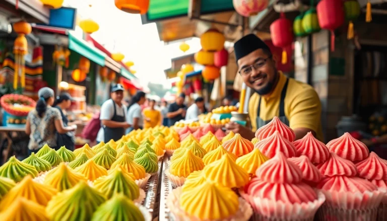 Suletoto manis yang dijual di pasar tradisional yang ramai.