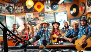 Engaging radio hosts at https://mycountry955.com broadcasting lively country tunes.