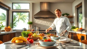 Watch a skilled private chef Sint Maarten create exquisite dishes in a luxury villa kitchen.