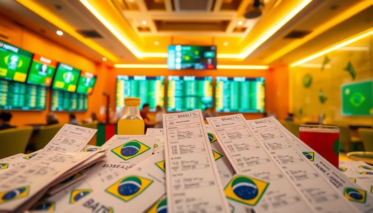 Engaging atmosphere showcasing the best sportsbooks in Brazil with vibrant sports betting elements.