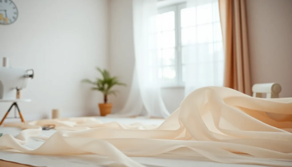 Mousseline stof met delicate plooien en dromerige uitstraling in een studio setting