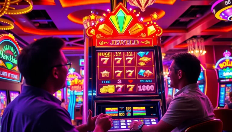 Menangkan hadiah menarik dengan jewel4d slot di mesin slot yang berwarna-warni.