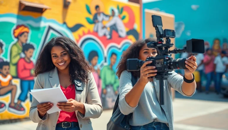 Capture the vibrant energy of https://2urbangirls.com through two journalists reporting local news.