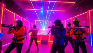 Ervaar de opwinding van een lasergame bij https://eventmaker-lasergame.nl met kleurrijke spelers in een dynamische arena.