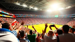 스포츠중계의 생생한 현장 분위기를 전달하는 팬들과 경기장 모습