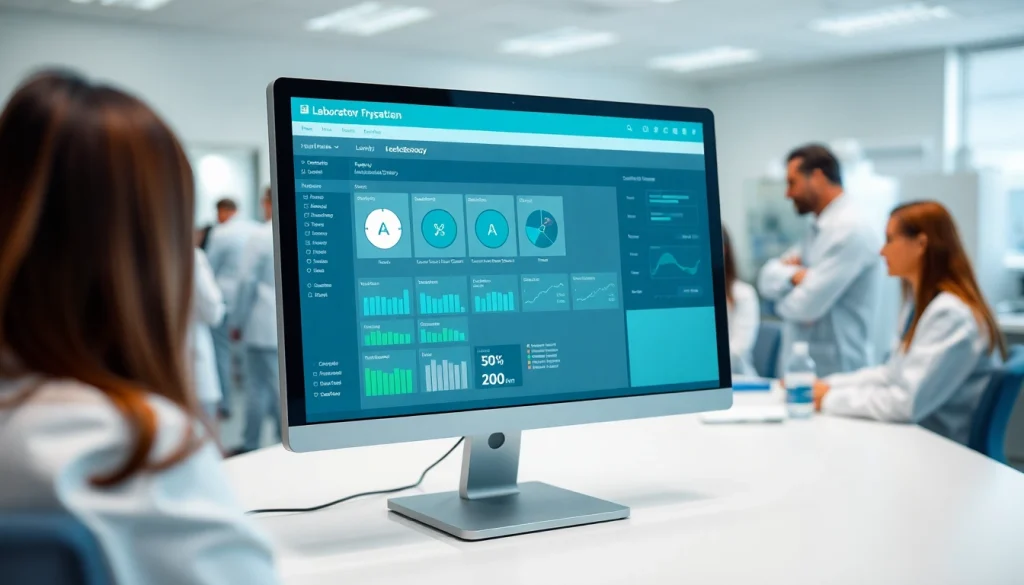 Optimieren Sie Ihre Effizienz mit einem Laborinformationssystem (LIS) an einem modernen Arbeitsplatz.