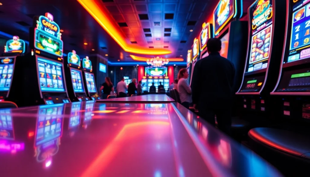 Menangkan slot gacor dengan suasana kasino modern yang penuh warna dan kegembiraan.