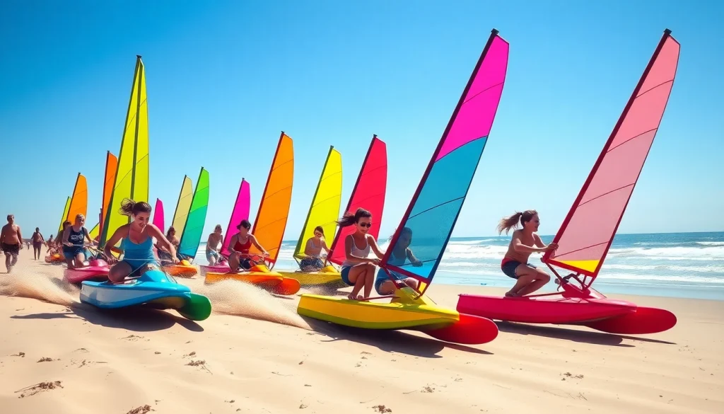 Beleef de spanning van blokarten bij https://www.blokartschool.nl op een zonnige dag op het strand.