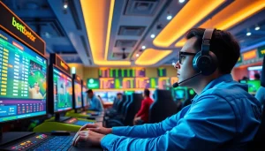 Menggambarkan suasana aksi taruhan online suletoto2, dengan antarmuka interaktif yang hidup.