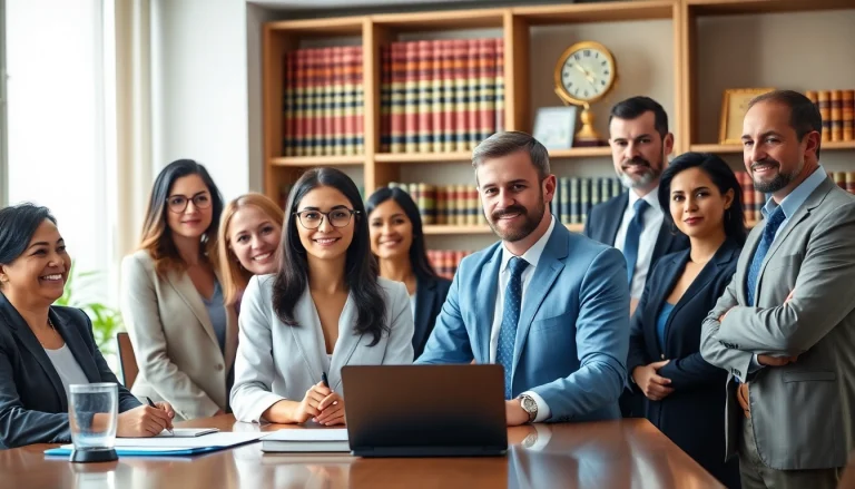 Engaged legal professionals from https://www.expertlawattorneys.com collaborating in a modern office environment.