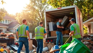 Streamlined junk removal service by Myeasyjunkremoval.com featuring professionals efficiently clearing clutter.