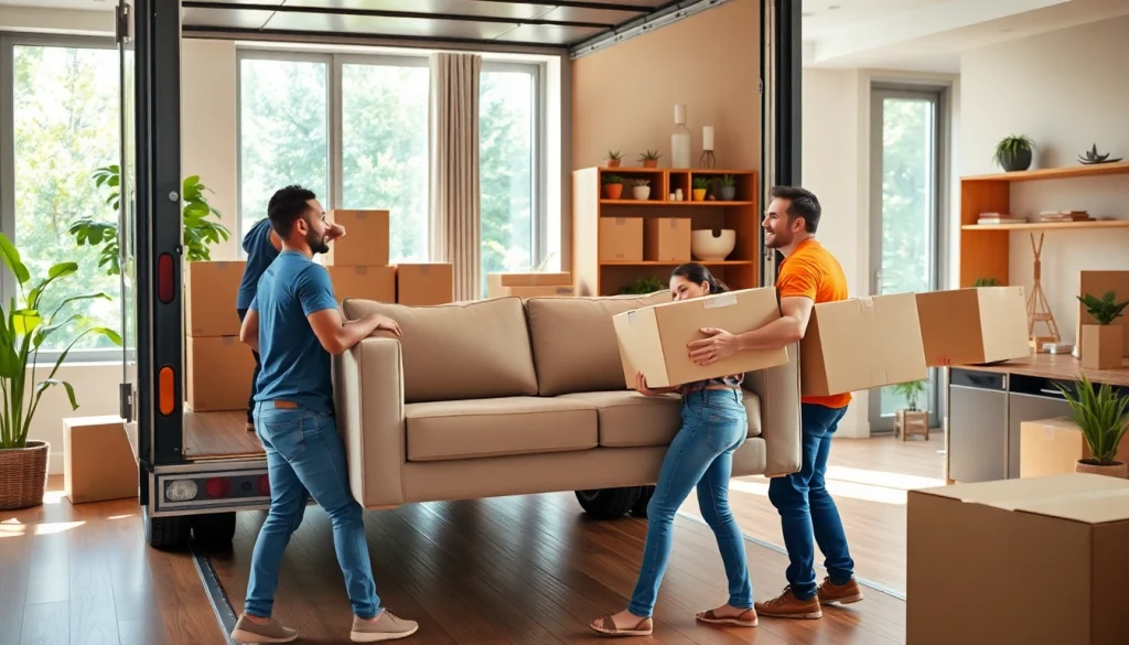 Toronto moving company professionals loading furniture onto a moving truck efficiently.