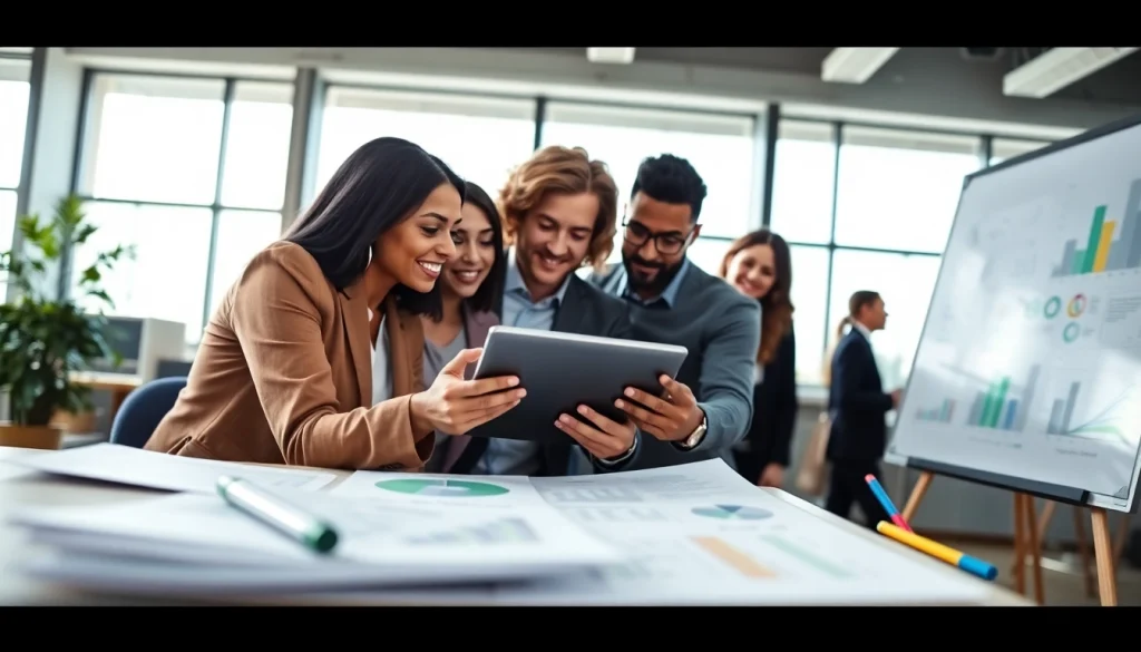 Engaging team discussion at https://fhpts.com showcasing collaboration in a modern office.