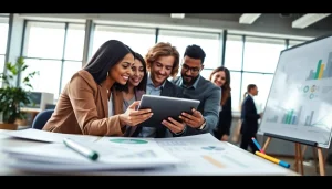 Engaging team discussion at https://fhpts.com showcasing collaboration in a modern office.