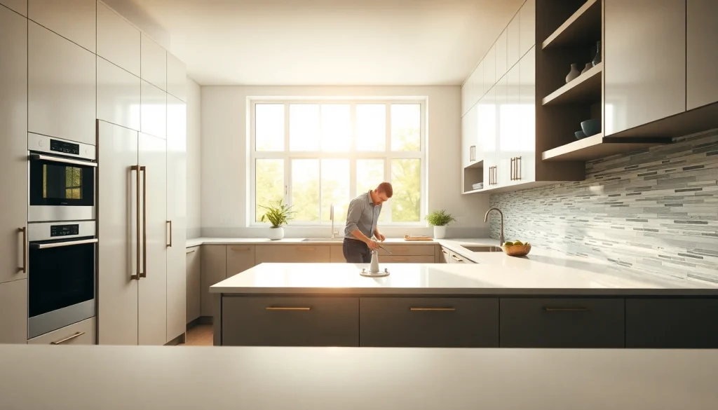 Enhance your home renovation with a modern kitchen remodel showcasing craftsmanship and design.
