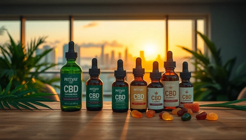 Showcasing premium CBD products highlighting cbd miami's vibrant offerings and lifestyle.