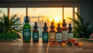 Showcasing premium CBD products highlighting cbd miami's vibrant offerings and lifestyle.