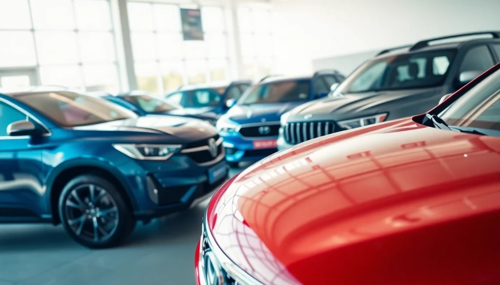 Find outstanding used cars for sale near me in a professional showroom setting showcasing various vehicles.