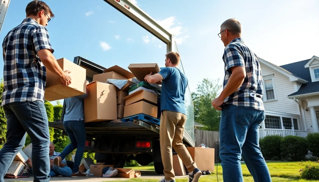 Experience professional junk removal services at https://myeasyjunkremoval.com, showcasing a team clearing clutter efficiently.