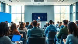 Engaged audience at CareerSprints.com career development seminar, highlighting an insight-filled presentation.