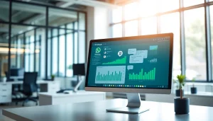 What is a CRM for WhatsApp interface showcasing chat analytics in a modern workspace.