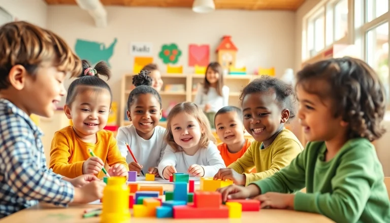 Engaged children learning in a nurturing classroom environment at https://juniorsjunction.com promoting joy and safety.