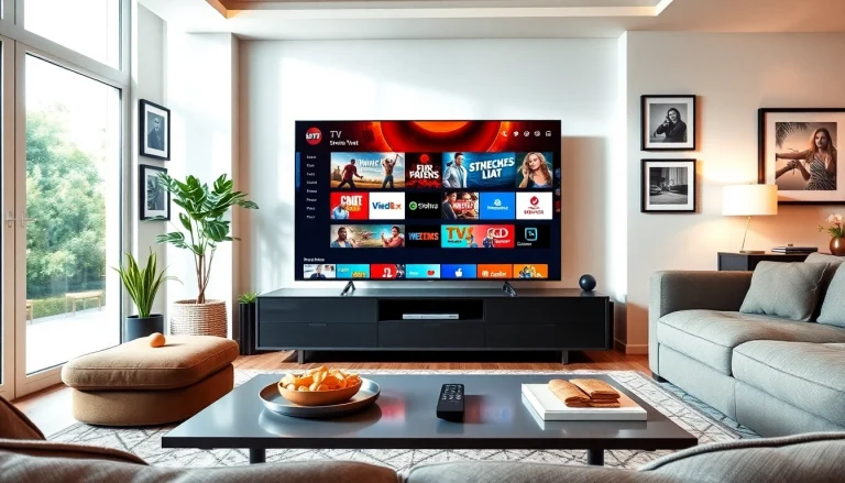 Stream live channels effortlessly with https://bosstv.ca on a modern TV setup in a stylish living room.