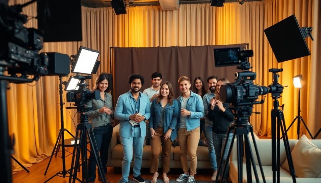 Video Production Company Calgary team creating engaging content in a modern studio setting.