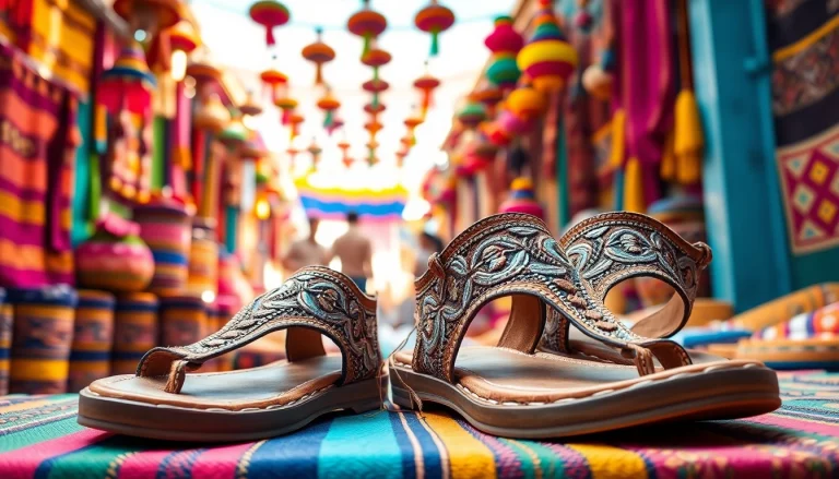 Admire huarachepaschers.fr handcrafted sandals showcasing vibrant colors and traditional craftsmanship.
