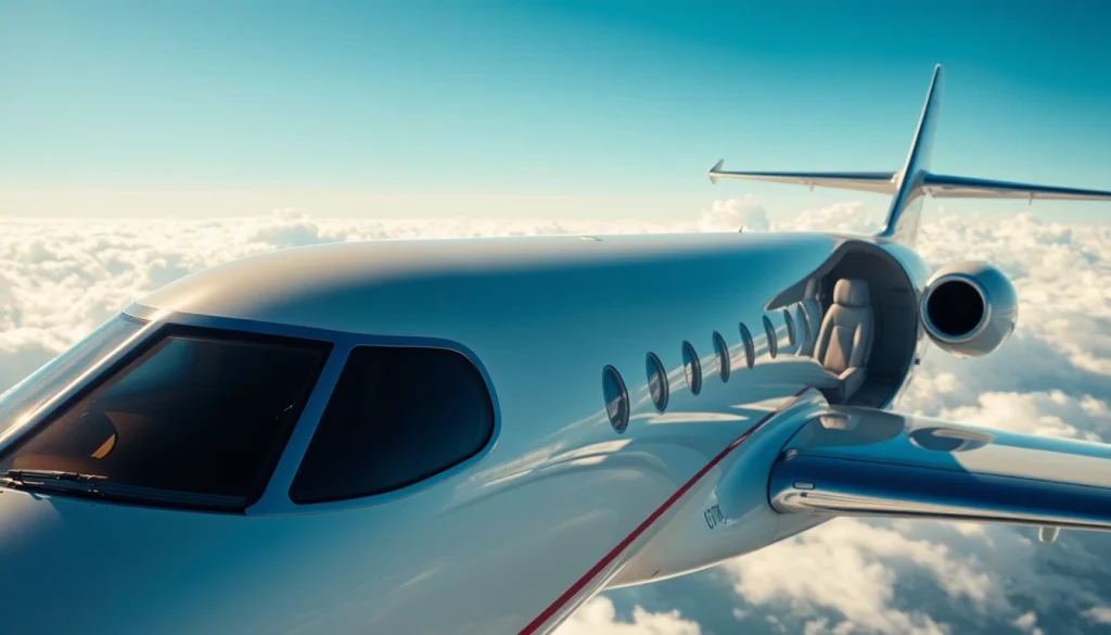 Experience luxury travel with https://flymarquis.com private jet soaring through a clear blue sky.
