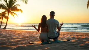 orbitnix.com에서 요가를 즐기는 커플의 편안한 여행 모습