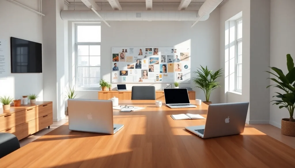 Showcasing the Agency's vibrant workspace with modern design elements and inspirational decor.