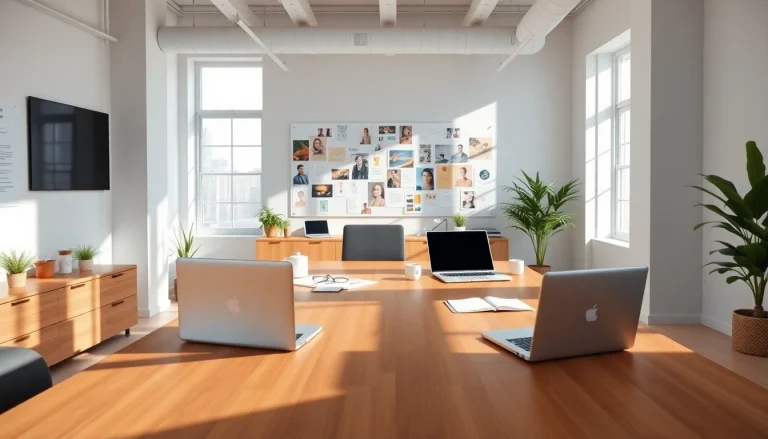 Showcasing the Agency's vibrant workspace with modern design elements and inspirational decor.