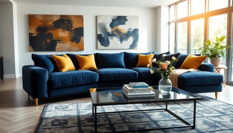Stylish corner sofa from https://corner-sofas.co.uk in a modern living room setting with bright natural light.