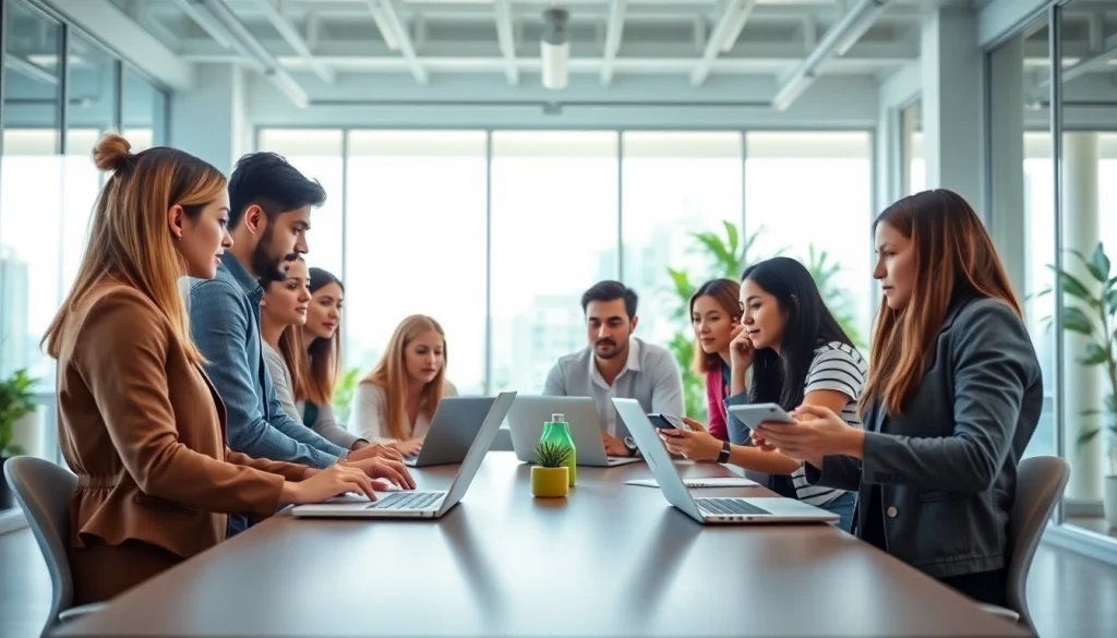 Understanding What is a CRM for WhatsApp through a professional team discussion in a modern office.