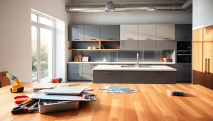 Transforming a home renovation with a vibrant kitchen and dynamic design elements.