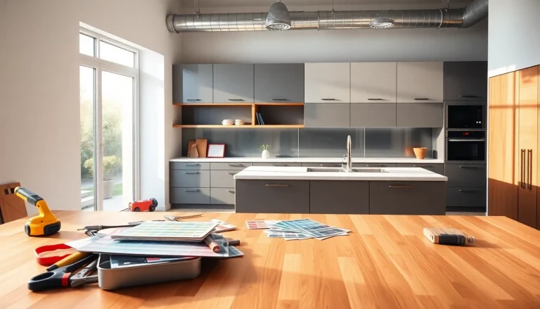 Transforming a home renovation with a vibrant kitchen and dynamic design elements.