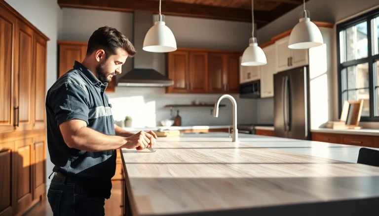 Enhance your space through professional home renovation craftsmanship in a stylish kitchen.