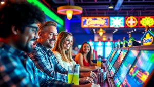 Experience thrilling online casinos Canada with diverse players enjoying exciting gaming moments.