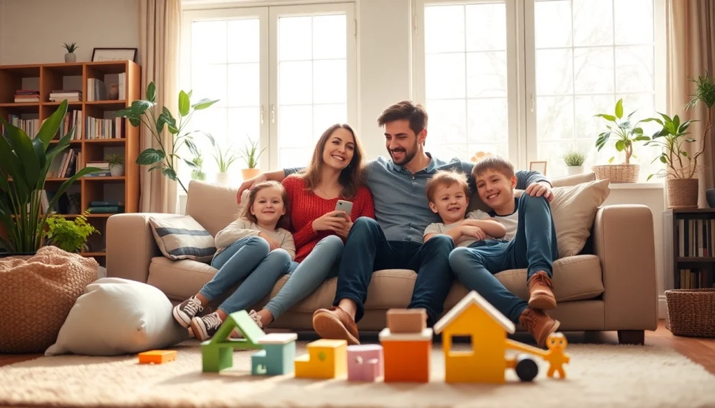 Engaging family moment at https://nugevonden.nl with cozy living room atmosphere and children’s toys.