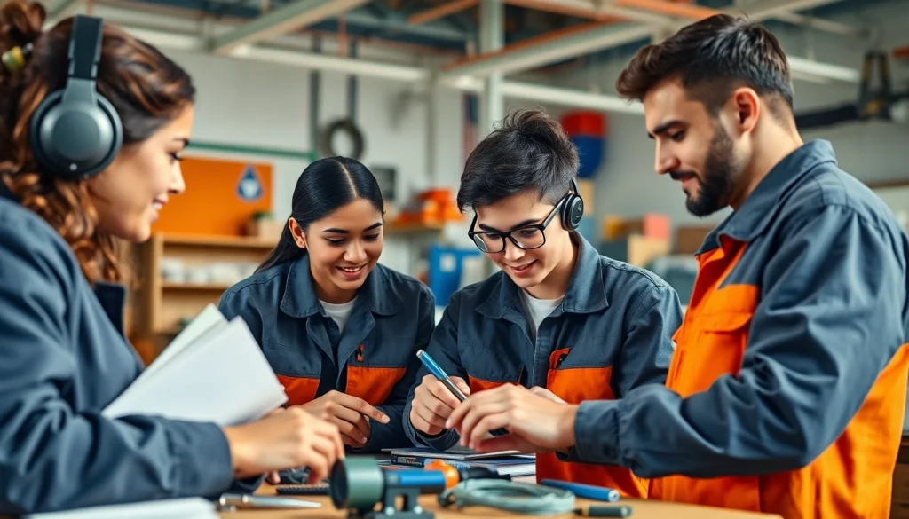 Students collaborating in a Trade School Tennessee setting, showcasing hands-on education