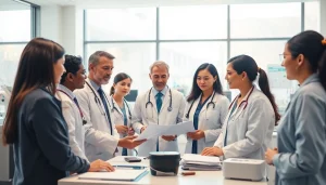 Healthcare professionals collaborating at https://tweestedenziekenhuis.nl showcasing teamwork in a medical setting.