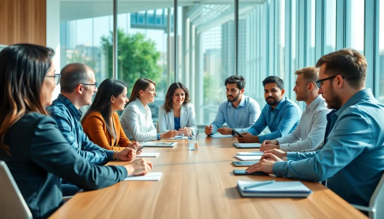 Engaging business meeting showcasing teamwork and collaboration.