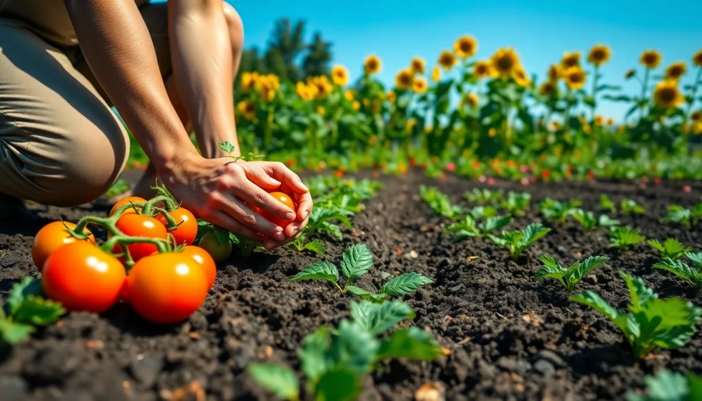 Engage with Gardening by nurturing vibrant vegetables in a flourishing garden setting.