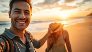 다타니스레.com에서 여행 가이드가 여행자를 도와주는 장면.