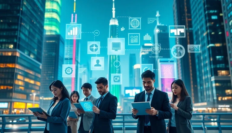 Engaging digital representation of Ai Tool Navigator, highlighting innovative AI tools in a tech-driven environment.