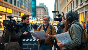 Showcasing storytelling & documentary filmmakers collaborating in an urban setting.