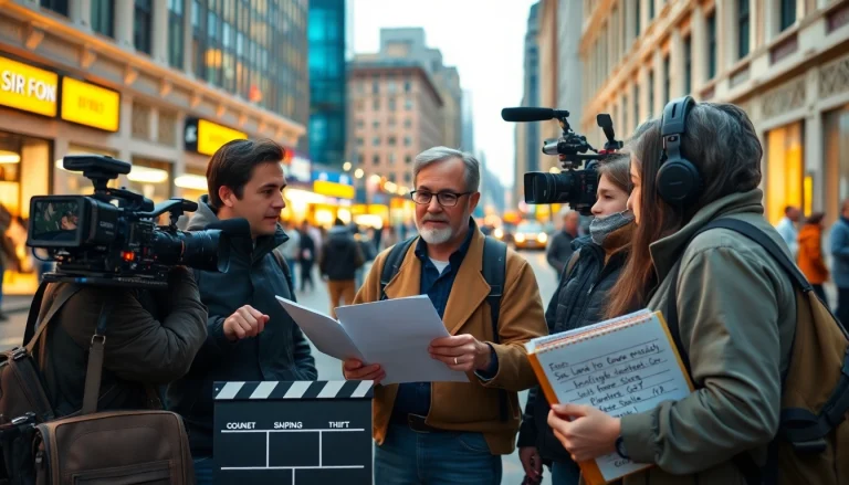 Showcasing storytelling & documentary filmmakers collaborating in an urban setting.