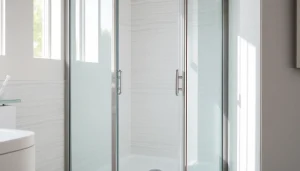 Schöne duschkabine 80x80 eckeinstieg mit glattem Design in modernem Badezimmer